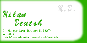 milan deutsh business card
